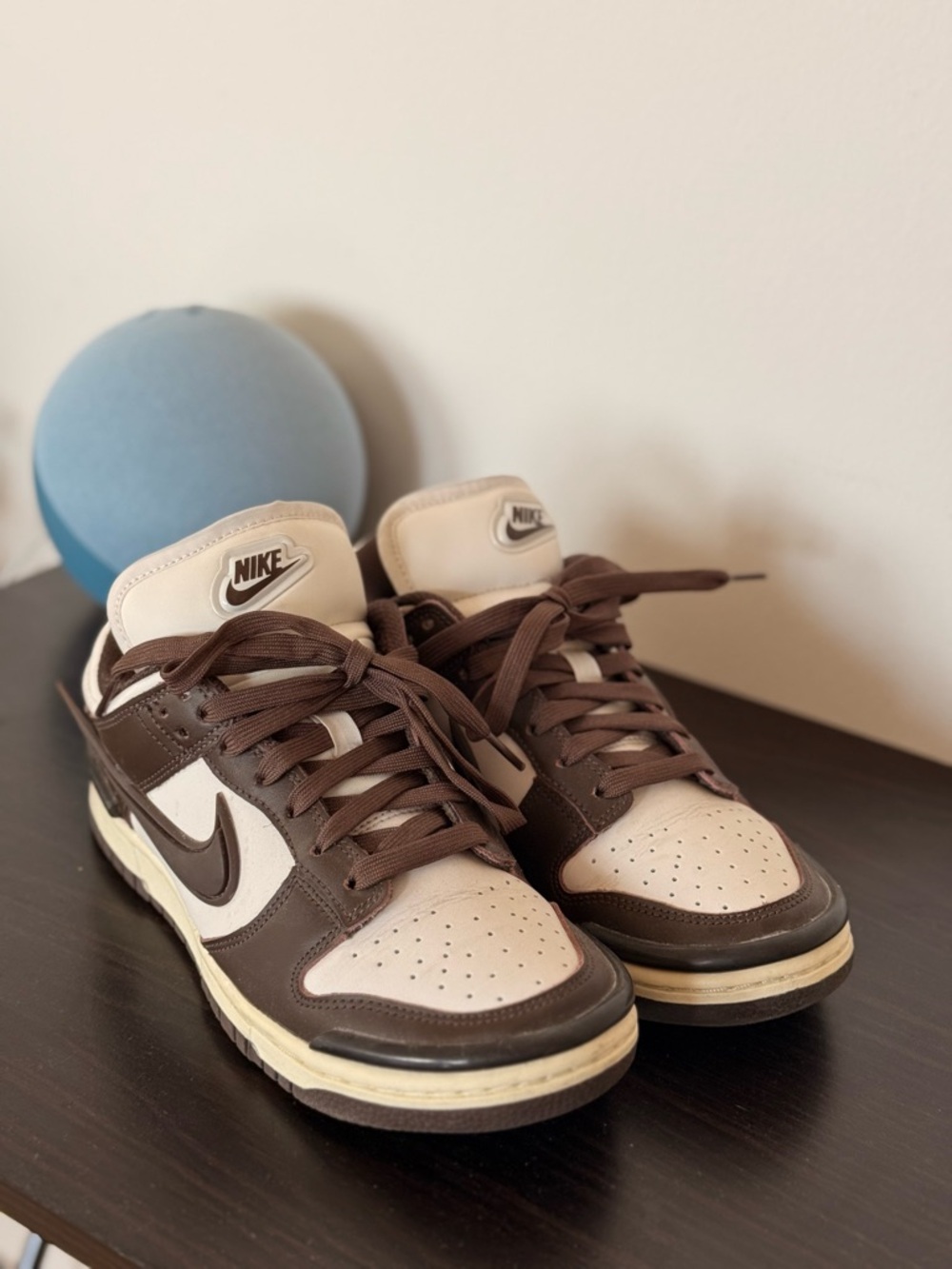 Nike Dunk Low in Brown & Cream Leather